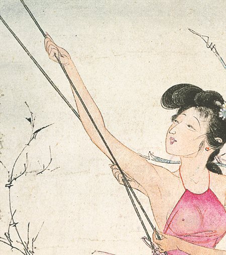 玉龙-胡也佛的仕女画和最知名的金瓶梅秘戏图